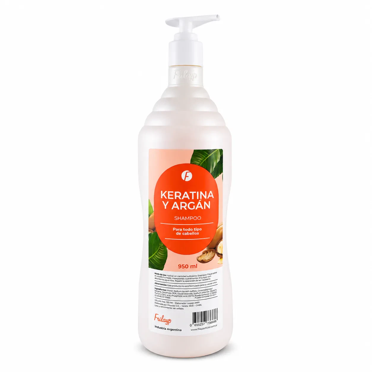 Shampoo Keratina Y Argan Frilayp 950ml