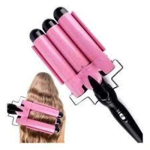 Plancha Buclera Rizador Con 3 Tubos